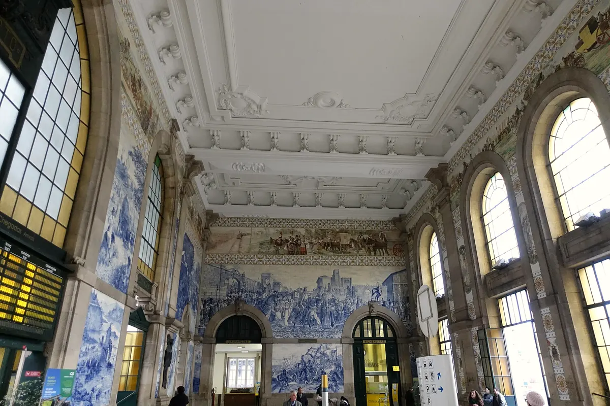 The tiled entrance hall of São Bento railway station